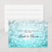 Beach Ombre Bokeh Lights , Kaart voor huwelijksadv (Voorkant / Achterkant)