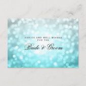 Beach Ombre Bokeh Lights , Kaart voor huwelijksadv (Voorkant)