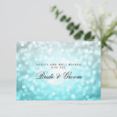 Beach Ombre Bokeh Lights , Kaart voor huwelijksadv (Staand voorkant)