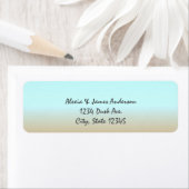 Beach Ombre Elegant Invitation Adresetiketten Etiket (Insitu)