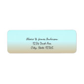 Beach Ombre Elegant Invitation Adresetiketten Etiket (Voorkant)