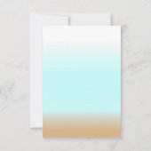 Beach Ombre Elegant RSVP Response Card Invitation Kaartje (Achterkant)