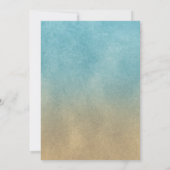 Beach Ombre Wedding Invitation Kaart (Achterkant)