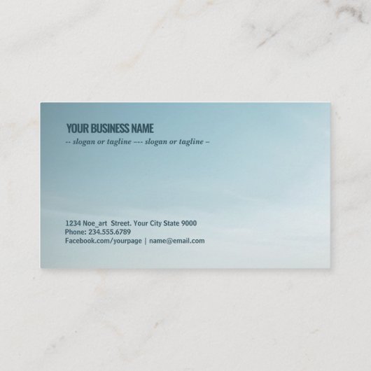 Beach omringd visitekaartje (Achterkant)