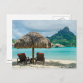 Beach on Bora Bora briefkaart (Voorkant / Achterkant)
