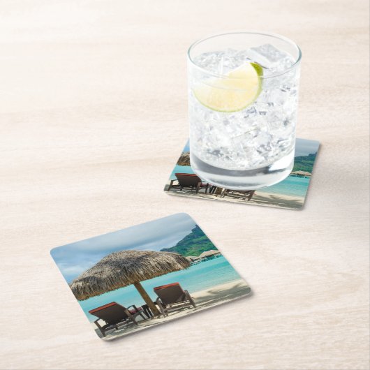 Beach on Bora Bora onderzetter (Insitu)