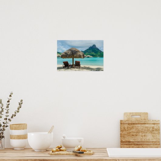 Beach on Bora Bora poster (Keuken)
