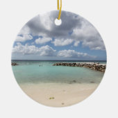 Beach on De Palm Island - Aruba Keramisch Ornament (Voorkant)