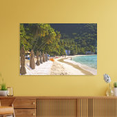 Beach op Cane Garden Bay, eiland Tortola Canvas Afdruk (Insitu (Woonkamer))