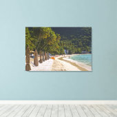 Beach op Cane Garden Bay, eiland Tortola Canvas Afdruk (Insitu (Houten vloer))