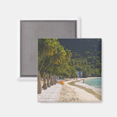 Beach op Cane Garden Bay, eiland Tortola Magneet (Voorkant / Achterkant)