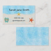 Beach-oproepkaarten / visitekaartjes (#BUS 009) Contactkaartje (Voorkant / Achterkant)