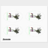 beach ovale sticker (Vel)