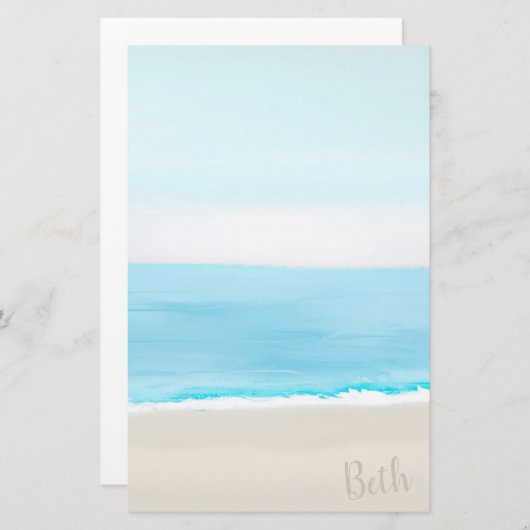 Beach Painting Briefpapier (Voorkant / Achterkant)