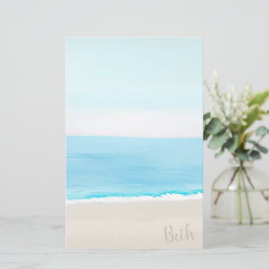 Beach Painting Briefpapier (Staand voorkant)