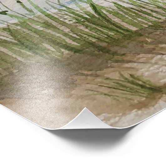 Beach painting  foto afdruk (Hoek)