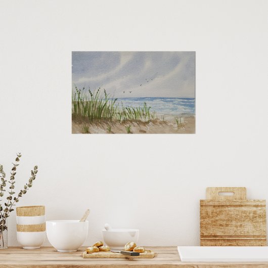 Beach painting  poster (Keuken)