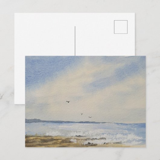 Beach Painting  Uitnodiging Briefkaart (Voorkant / Achterkant)