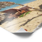 Beach Palapas Foto Afdruk (Hoek)