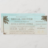 Beach Palm Bridal Shower Kaart (Voorkant / Achterkant)