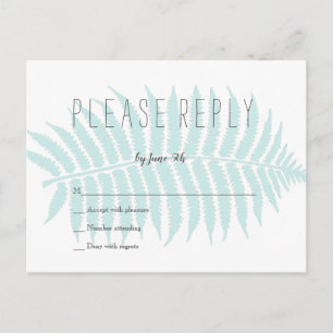 Beach palm leaf bruiloft rsvp briefkaarten