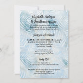 Beach Palm Leaves Net getrouwd Foto Tropical Kaart (Achterkant)