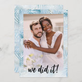 Beach Palm Leaves Net getrouwd Foto Tropical Kaart (Voorkant / Achterkant)