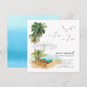 Beach Palm Moving Announement Kaart (Voorkant / Achterkant)