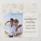 Beach Palm Photo Save the Date (Voorkant / Achterkant)