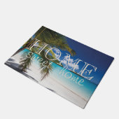 Beach, Palm, Sand, Home Sweet Home Deurmat (Schuin)