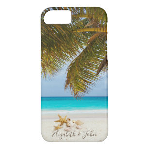 Beach, palm, Seashells — gepersonaliseerd Case-Mate iPhone Case