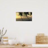 Beach Palm Sunset Print (Keuken)