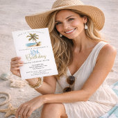 Beach Palm Tree 40th Birthday Kaart