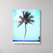Beach Palm Tree Canvas Afdruk (Voorkant)
