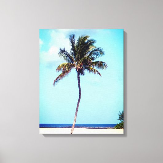 Beach Palm Tree Canvas Afdruk (Voorkant)