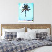 Beach Palm Tree Canvas Afdruk (Insitu (Slaapkamer))