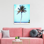 Beach Palm Tree Canvas Afdruk (Insitu (Woonkamer))
