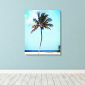 Beach Palm Tree Canvas Afdruk (Insitu (Houten vloer))