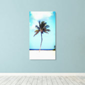 Beach Palm Tree Canvas Afdruk (Insitu (Houten vloer))