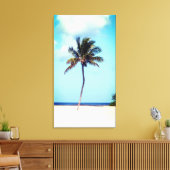 Beach Palm Tree Canvas Afdruk (Insitu (Woonkamer))