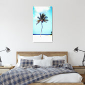Beach Palm Tree Canvas Afdruk (Insitu (Slaapkamer))