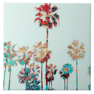 Beach Palm Tree Design 243 Tegeltje
