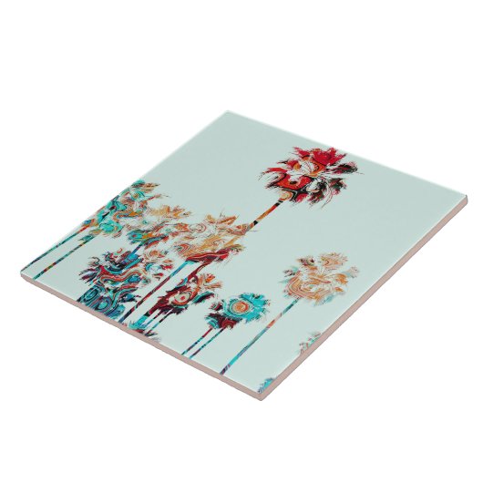 Beach Palm Tree Design 243 Tegeltje (Zijkant)