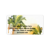 Beach Palm Tree retouradres Etiket (Voorkant)