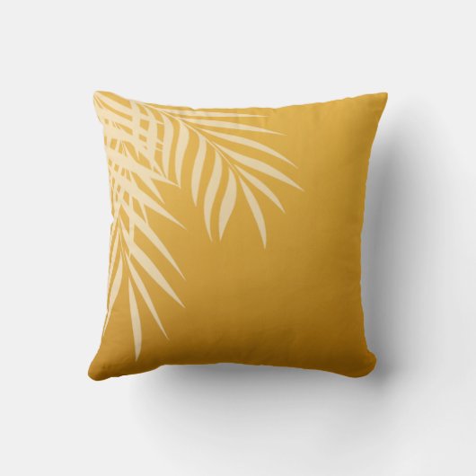 Beach Palm Tree Silhouette | goud Kussen (Achterkant)