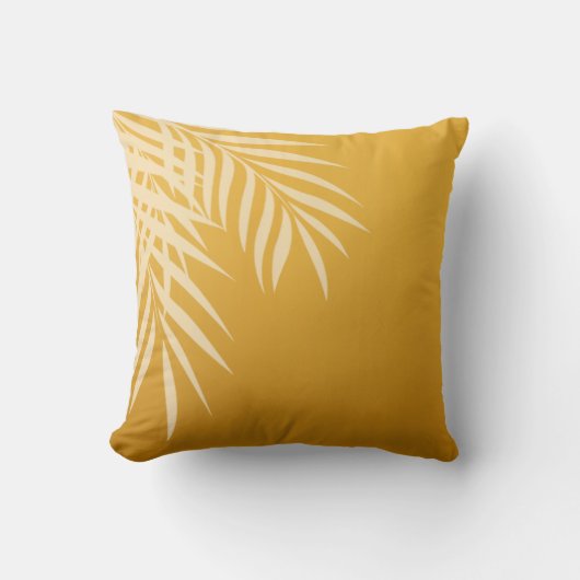 Beach Palm Tree Silhouette | goud Kussen (Voorkant)