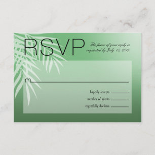 Beach Palm Tree Silhouette RSVP   jade