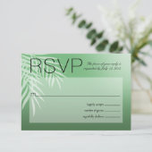 Beach Palm Tree Silhouette RSVP | jade (Staand voorkant)
