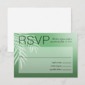 Beach Palm Tree Silhouette RSVP | jade Kaartje (Voorkant / Achterkant)