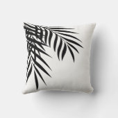 Beach Palm Tree Silhouette | wit en zwart Kussen (Achterkant)